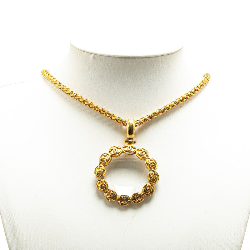 Chanel Vintage Coco Mark Necklace Gold