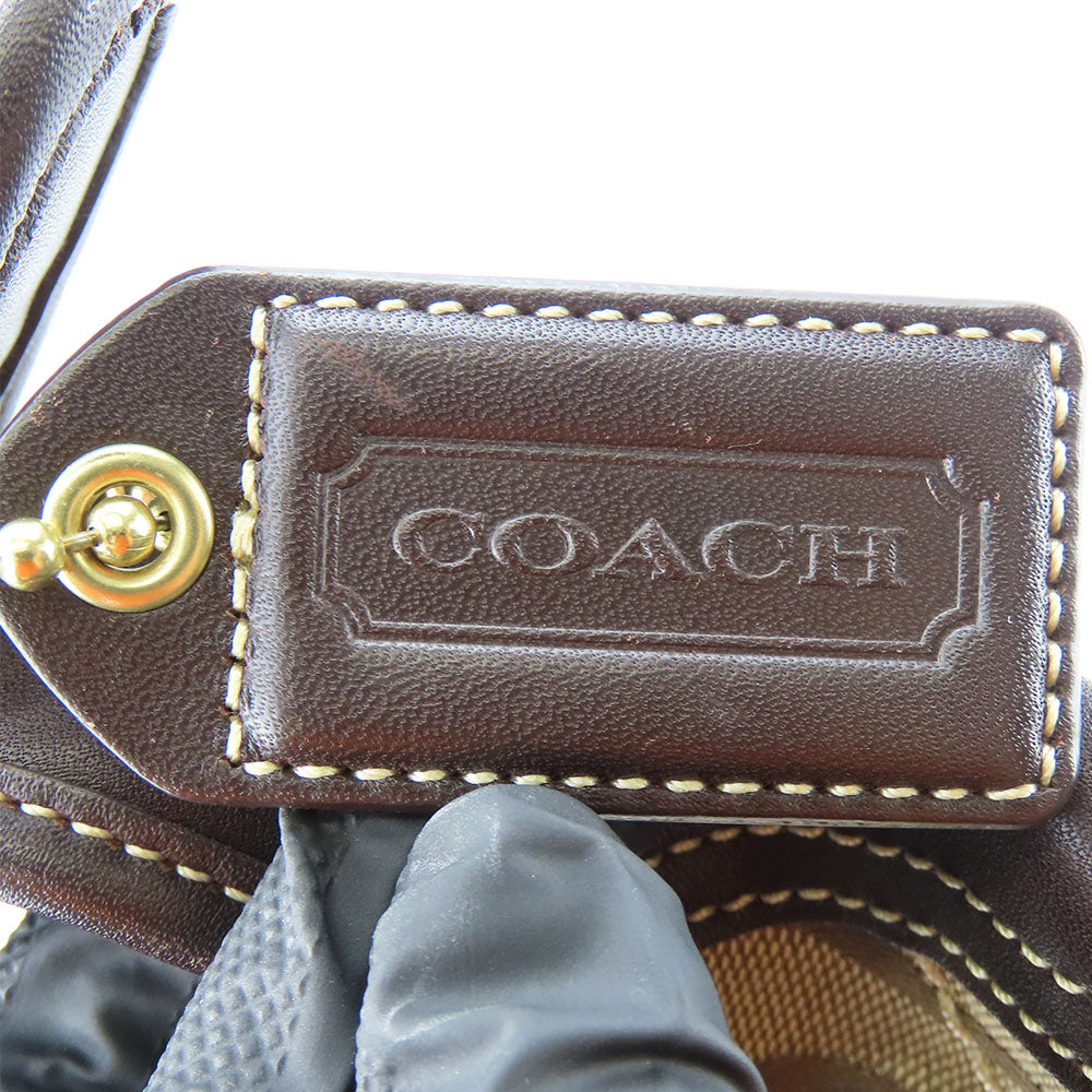 Coach F10768 Canvas Leather Shoulder Bag