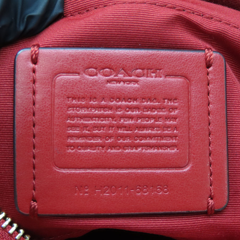 COACH Leather Shoulder Bag 68168 Red Brown