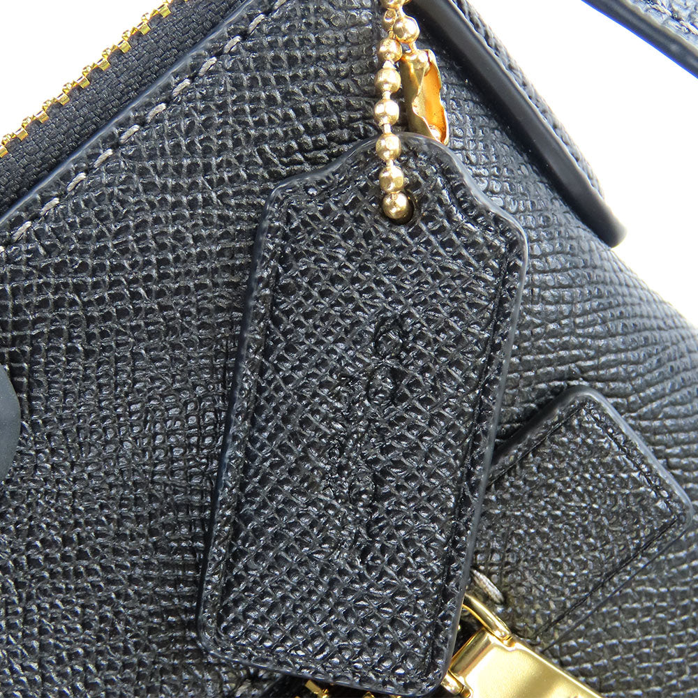 USED COACH Leather Shoulder Bag Black