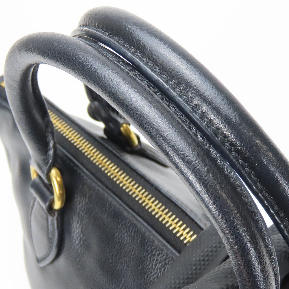 Prada Leather Handbag 1BA111 Black