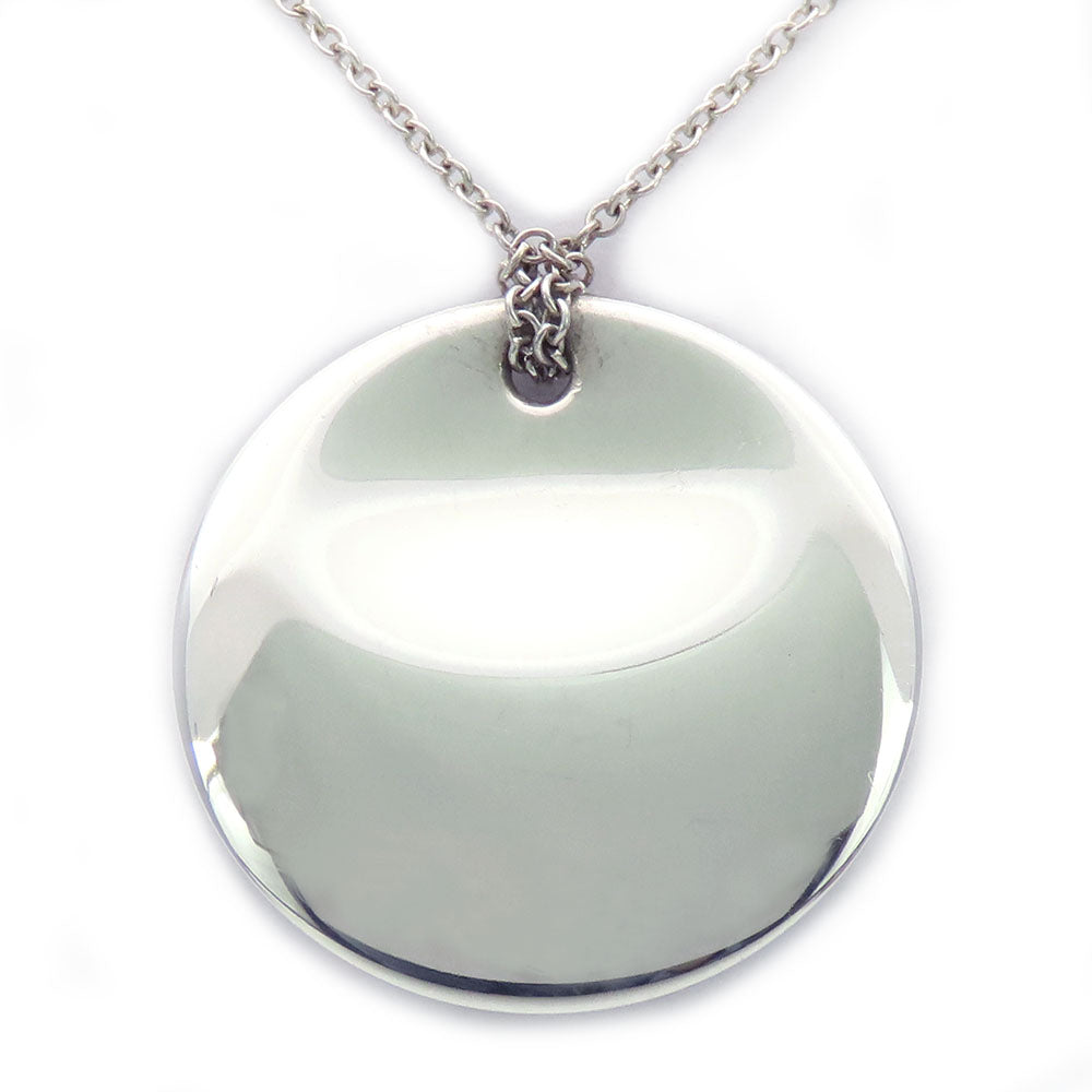 Tiffany & Co Silver 925 Round Plate Necklace