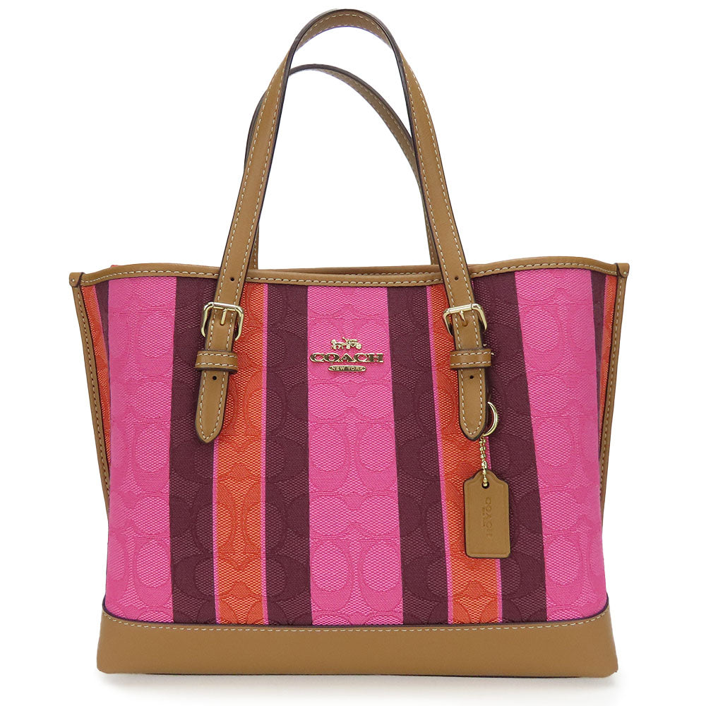 Coach C4086 Canvas Leather Tote Bag