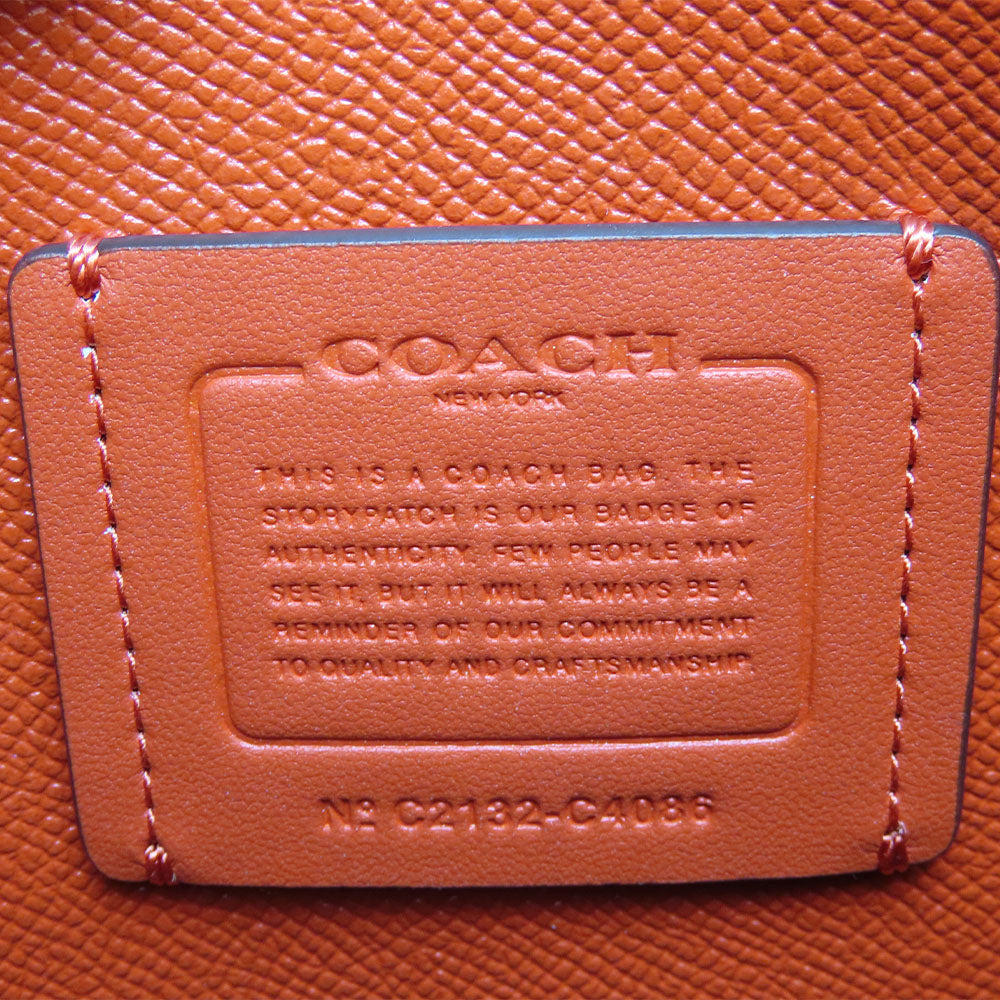 Coach C4086 Canvas Leather Tote Bag