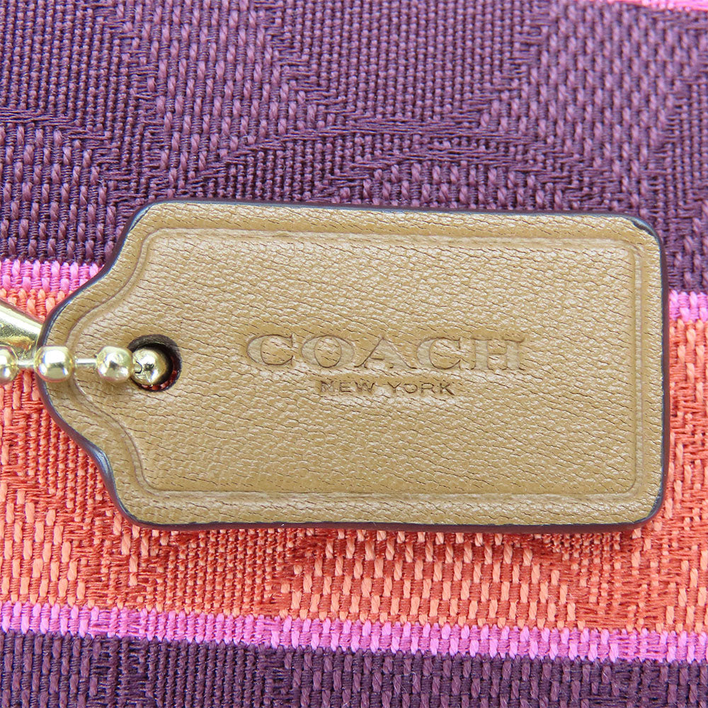 Coach C4086 Canvas Leather Tote Bag