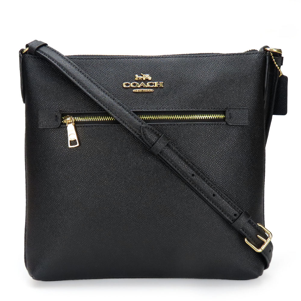 Coach Leather Shoulder Bag C1556 Black