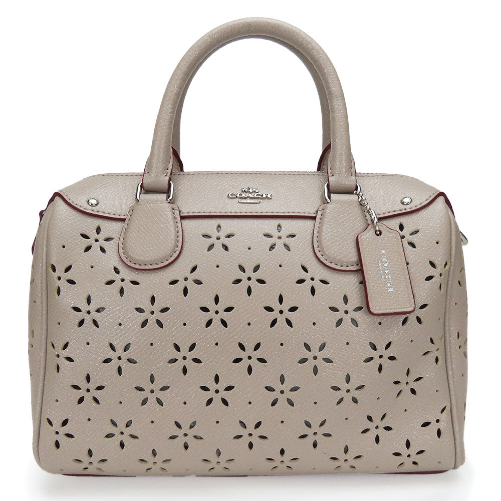 USED COACH Handbag F37619 Floral Leather 2WAY