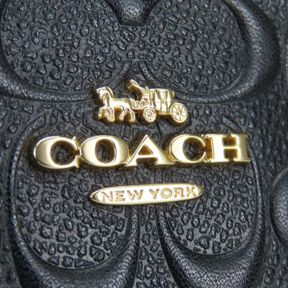 COACH Embossed Leather Shoulder Bag C5897