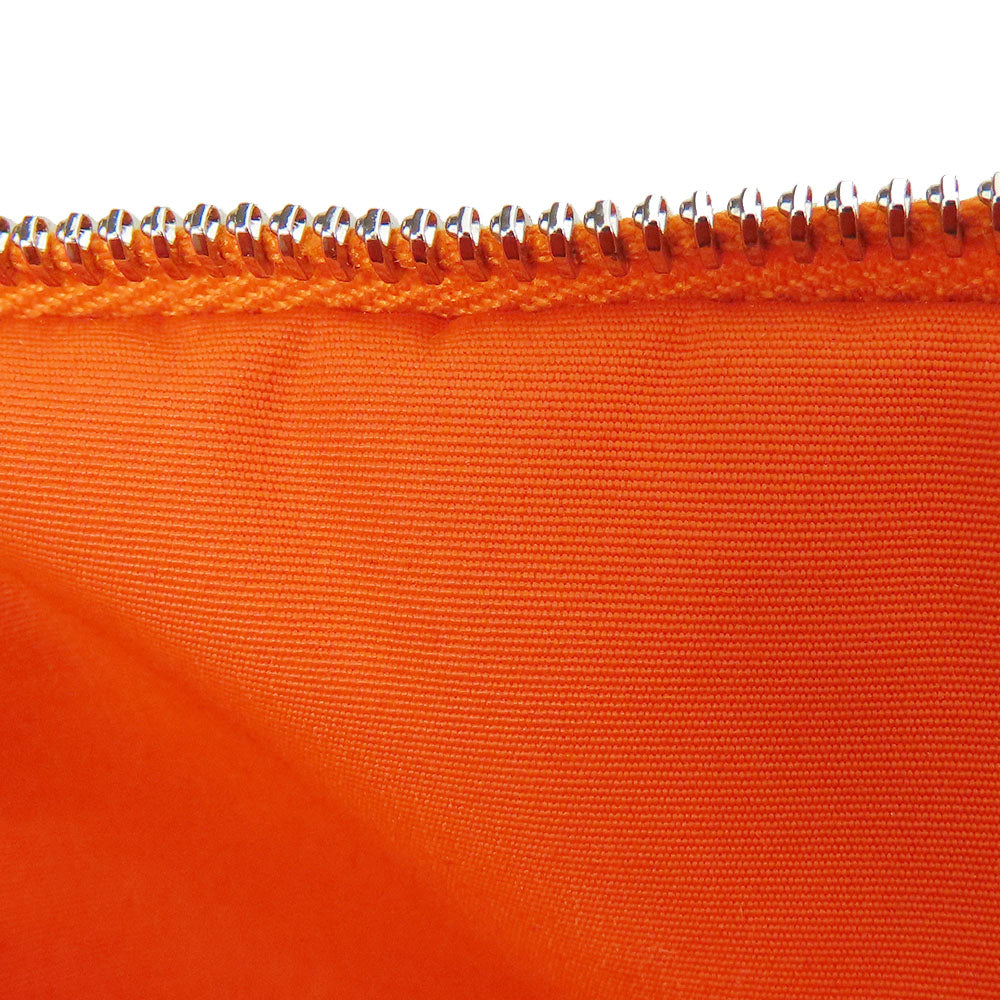 USED HERMES Cotton Mini Pouch Orange