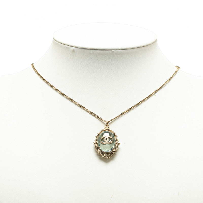 Chanel Metal Opal Chain Necklace