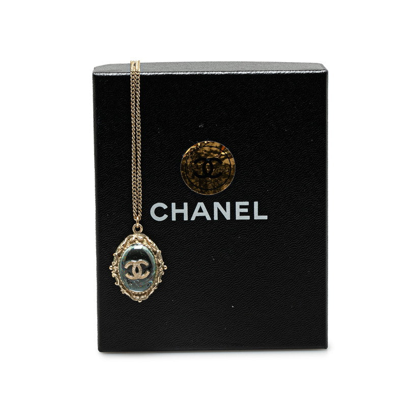 Chanel Metal Opal Chain Necklace