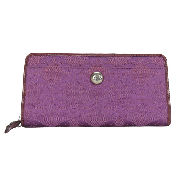Coach Op Art Leather Long Wallet