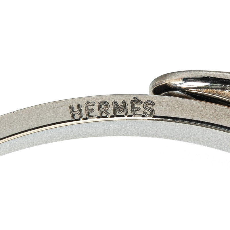 Hermes Silver Purple Metal Leather Bracelet