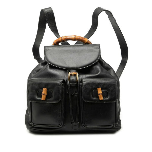 Gucci Bamboo Leather Backpack