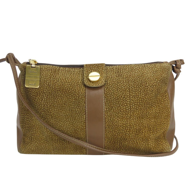 BORBONESE Suede Leather Shoulder Bag