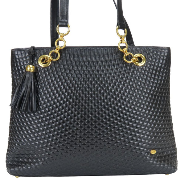 Bally Quilted Leather Tote Bag