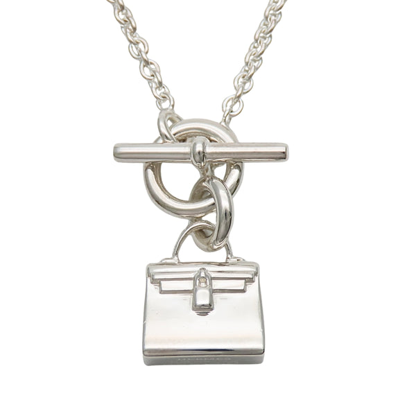 Hermes Amulet Kelly Silver Necklace