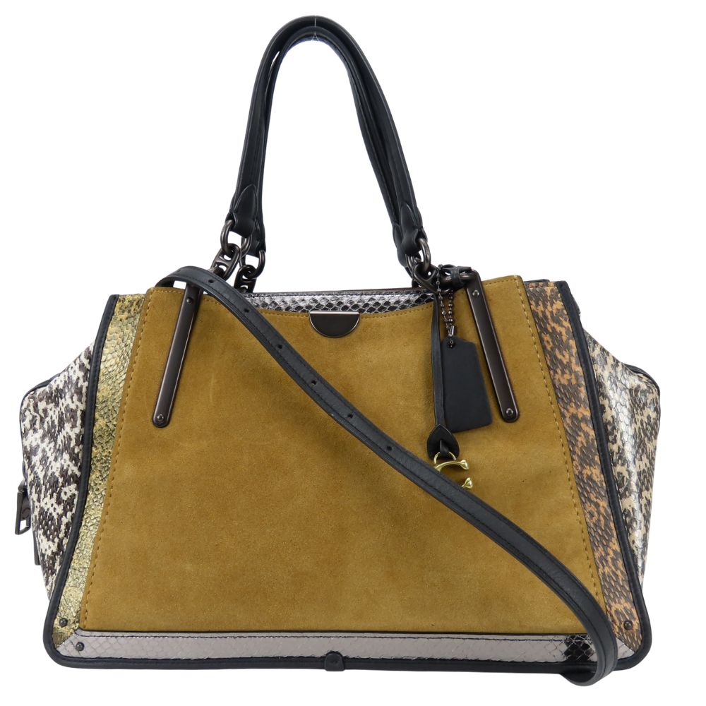 Coach Leather Suede Tote Bag