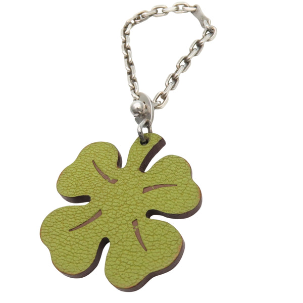Hermes Leather Clover Bag Charm
