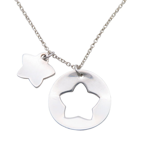 Tiffany&Co. Star Cutout Circle Silver925 Necklace