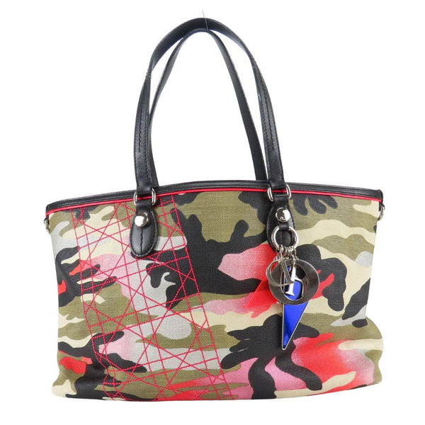 Christian Dior Anselm Lyle Collection Canvas Leather Tote Bag