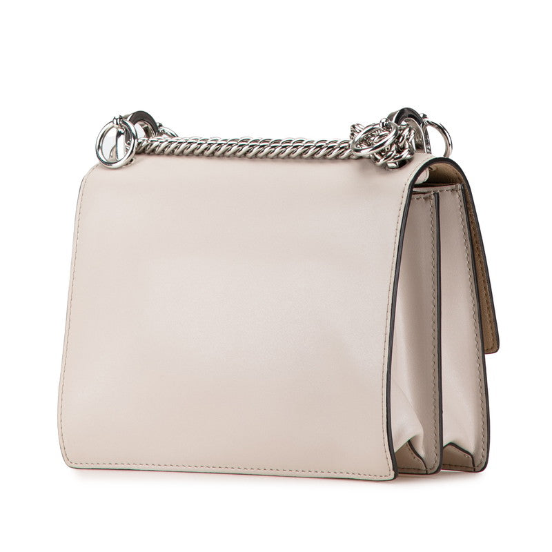 Fendi Mini Kan I Leather Chain Shoulder Bag