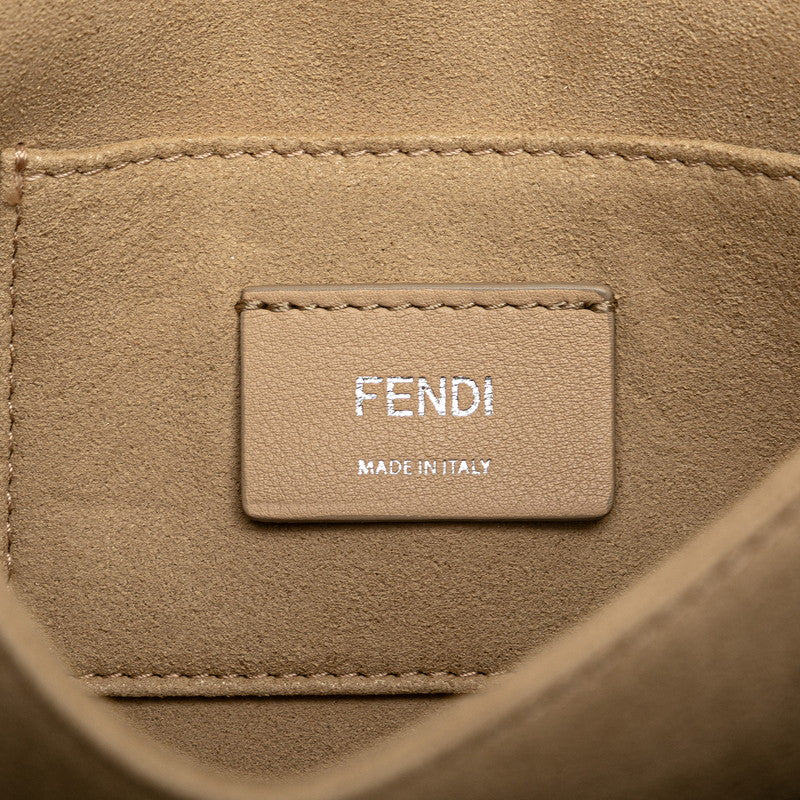 Fendi Mini Kan I Leather Chain Shoulder Bag