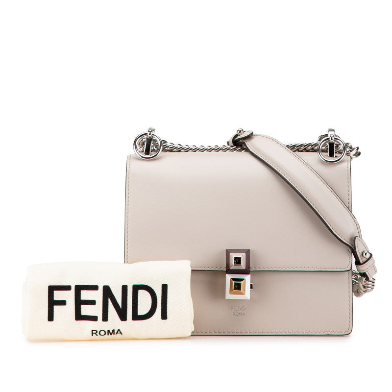 Fendi Mini Kan I Leather Chain Shoulder Bag