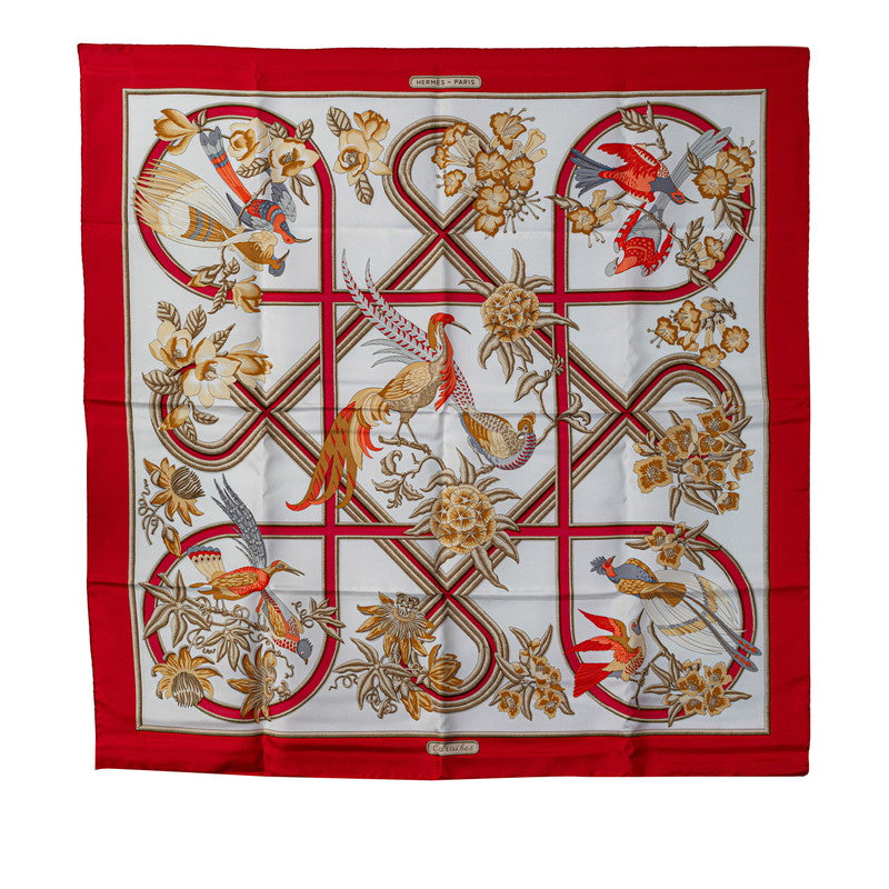 Hermes Carre 90 Caraibes Scarf Cotton Scarf in Excellent condition