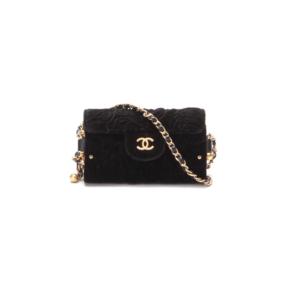 Chanel Métiers D'art 2020/2021 Velvet Flap Case Canvas Shoulder Bag in  Condition