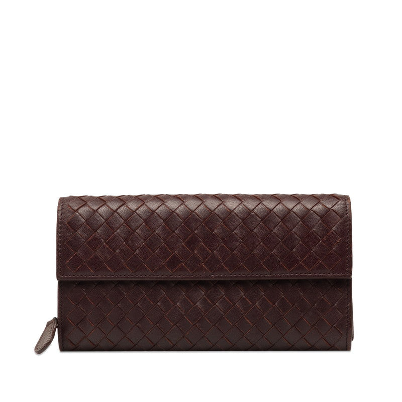 Bottega Veneta Intrecciato Long Wallet Leather Long Wallet 150509 in Good condition