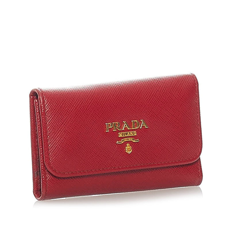 Prada Saffiano 6 Key Holder Leather Other in Good condition