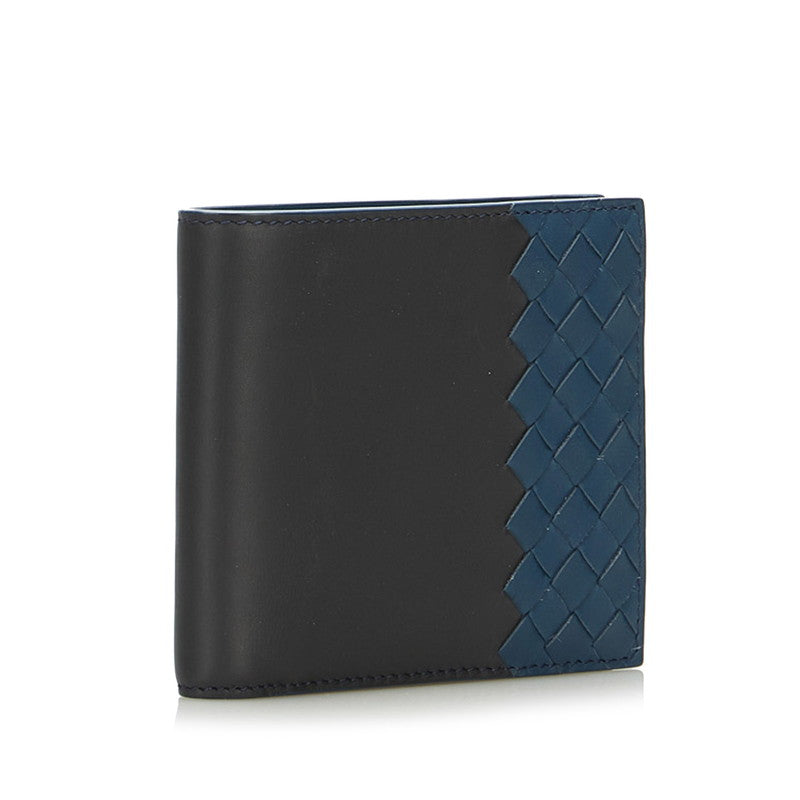 Leather Intrecciato Bi-Fold Wallet