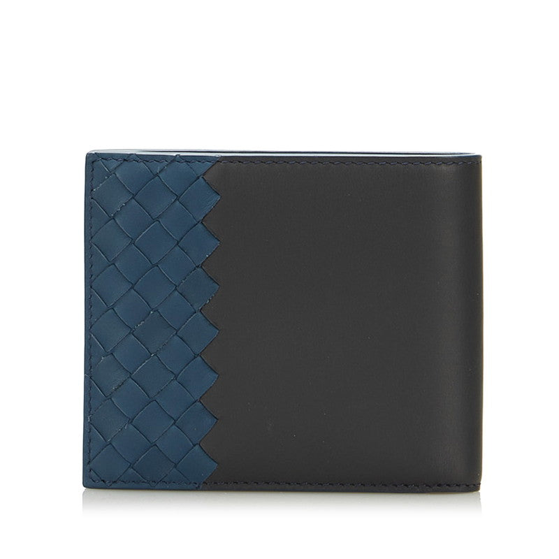 Leather Intrecciato Bi-Fold Wallet