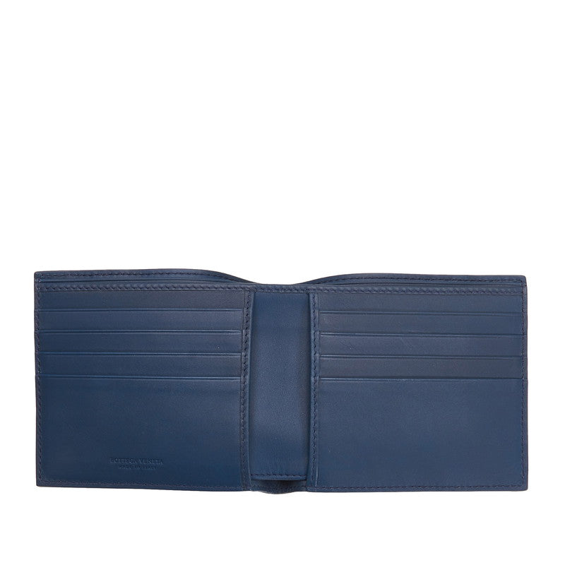 Leather Intrecciato Bi-Fold Wallet