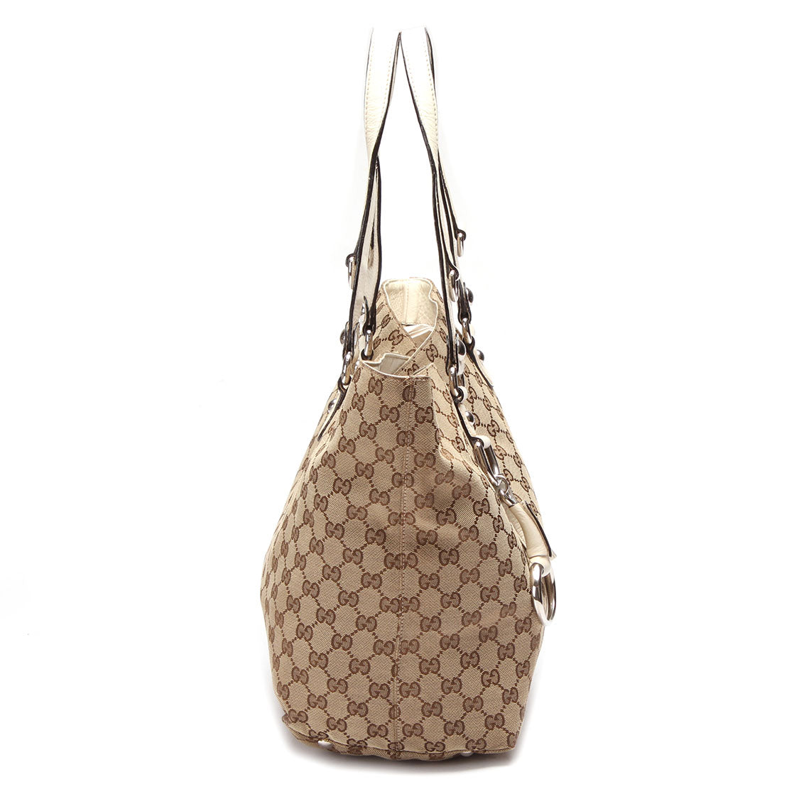 Gucci Hobo Bag Sale | Gold GG Bit Canvas Satchel | BagBuyBuy