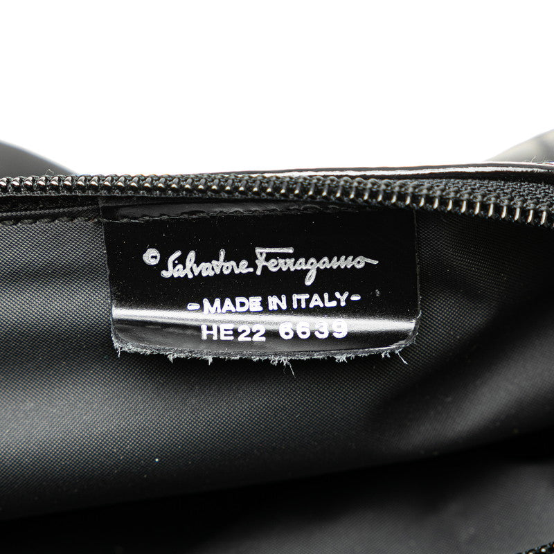 Salvatore Ferragamo Nylon Leather Pouch