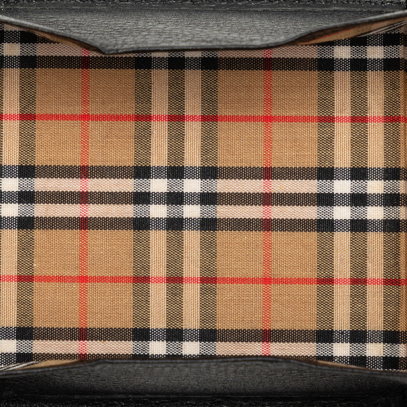 Burberry Nova Check Leather Canvas Coin Case in Very Good Condition