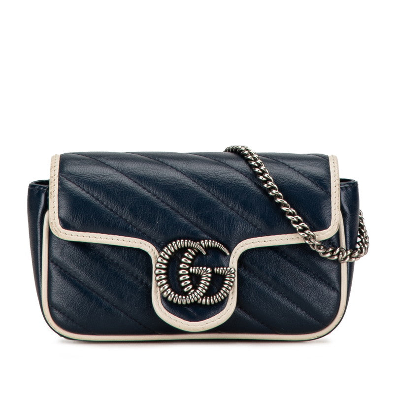 Gucci GG Marmont Leather Chain Mini Shoulder Bag 574969