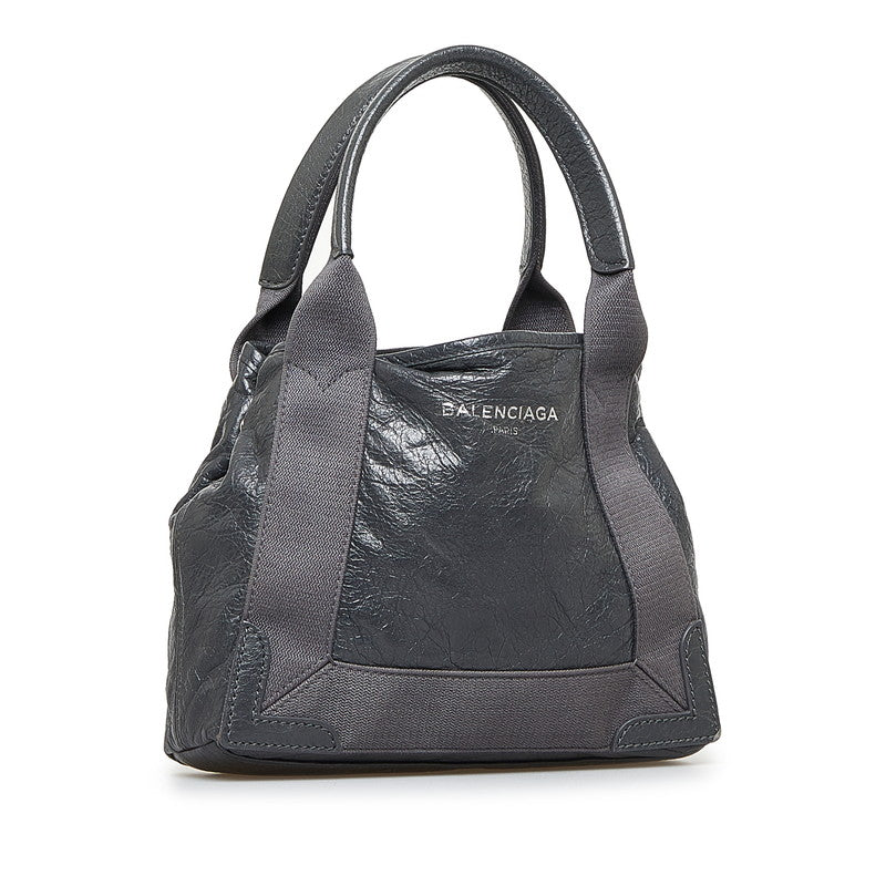 Balenciaga Navy Cabas XS Leather Handbag 2WAY 390346