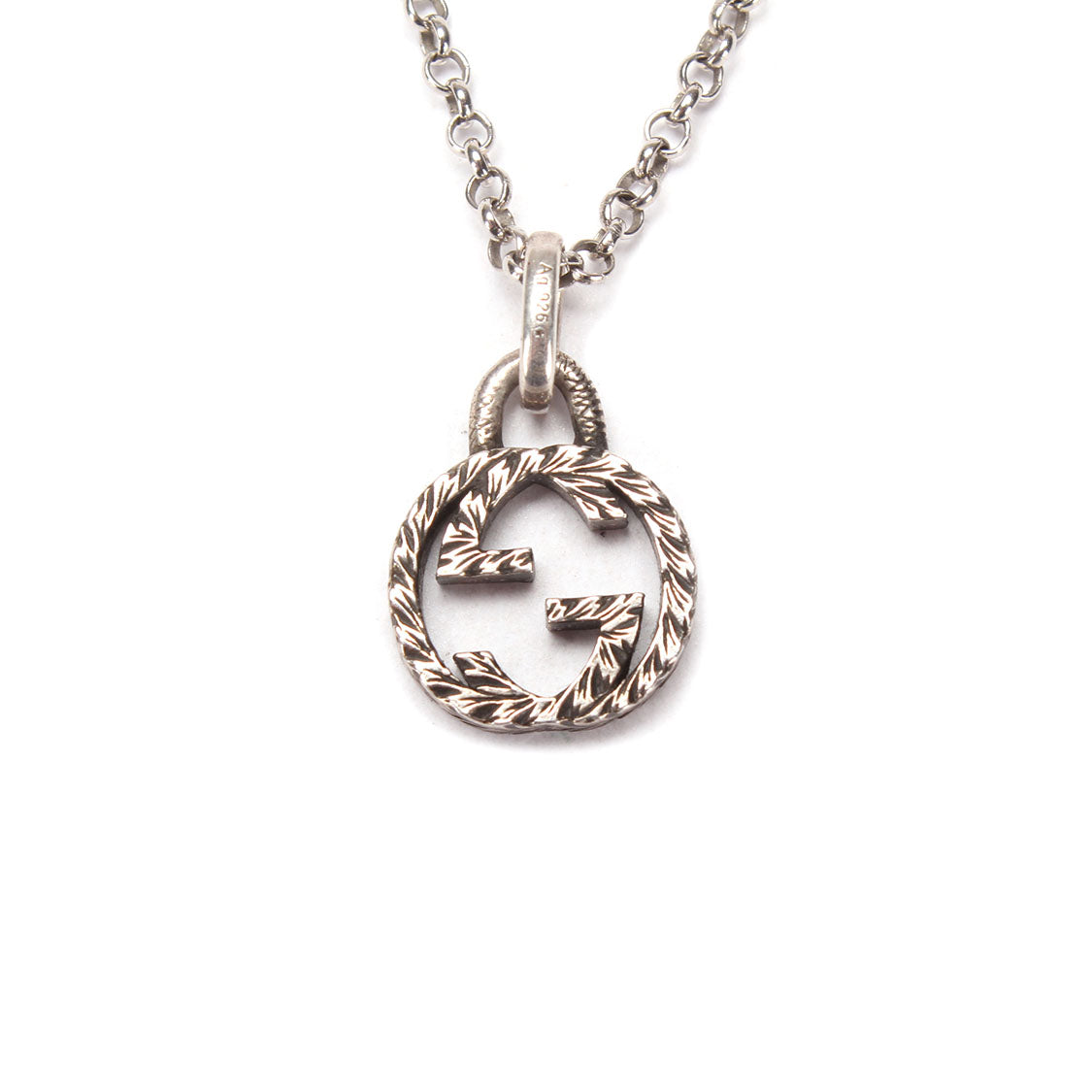 Silver Interlocking G Pendant Necklace