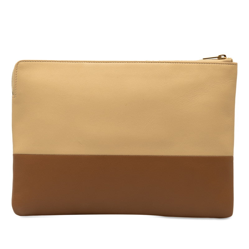 Celine Bicolor Leather Clutch Bag