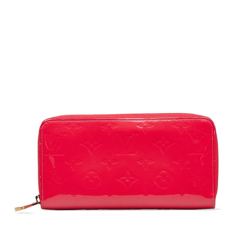 Louis Vuitton Monogram Vernis Zippy Wallet M93058 Hot Pink Patent Leather