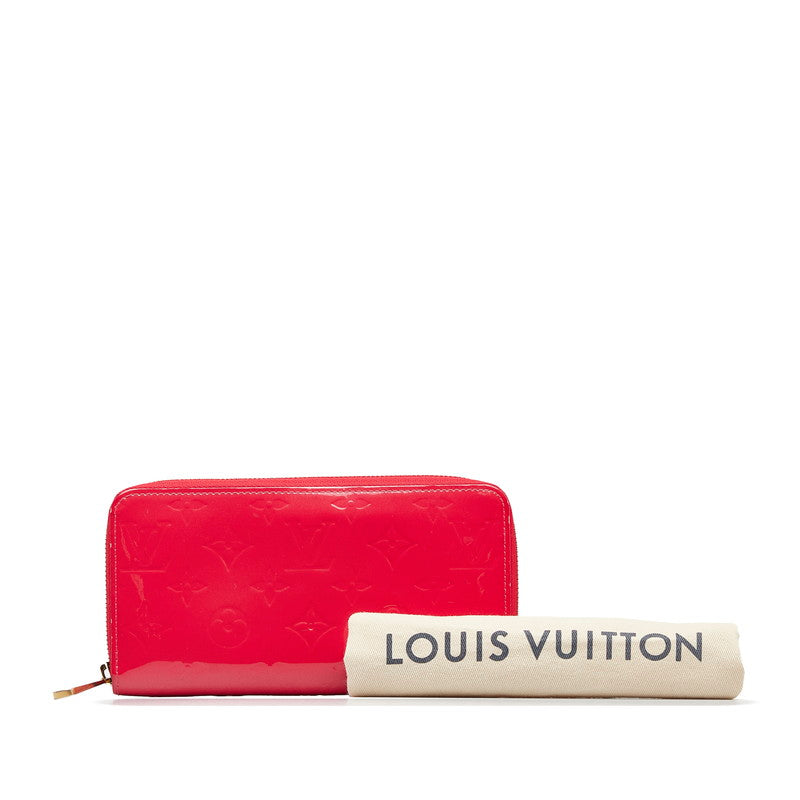 Louis Vuitton Monogram Vernis Zippy Wallet M93058 Hot Pink Patent Leather