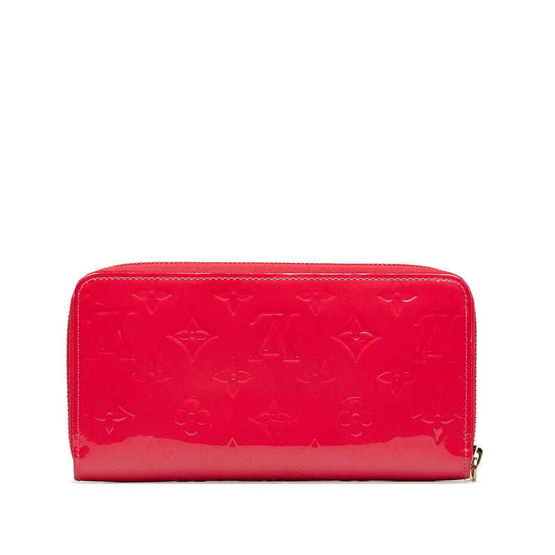 Louis Vuitton Monogram Vernis Zippy Wallet M93058 Hot Pink Patent Leather