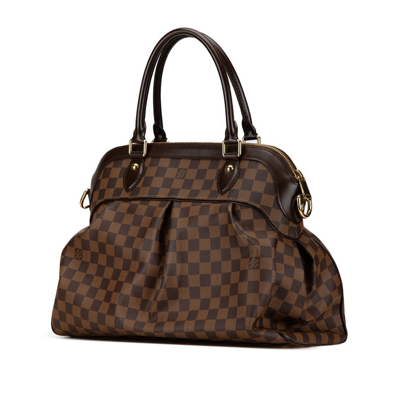 Louis Vuitton Trevi GM Handbag Brown PVC Leather