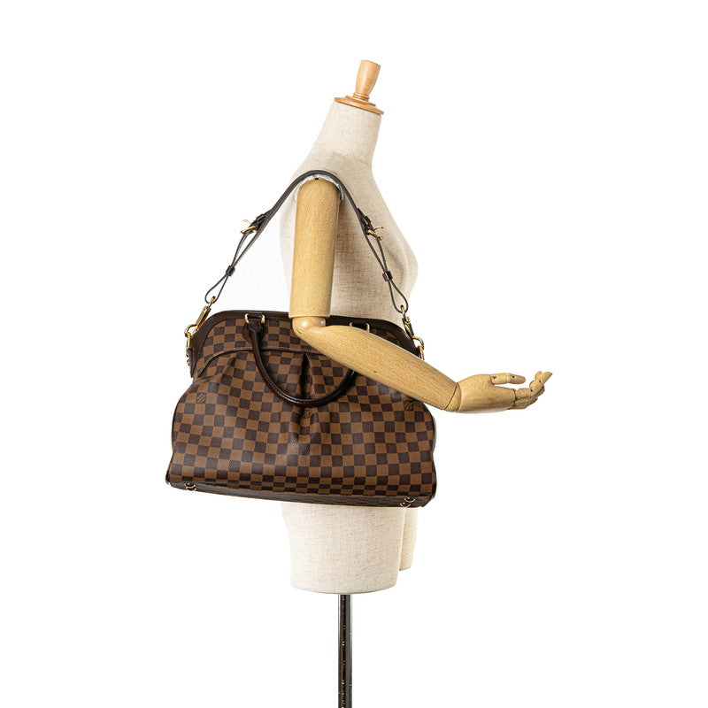 Louis Vuitton Trevi GM Handbag Brown PVC Leather