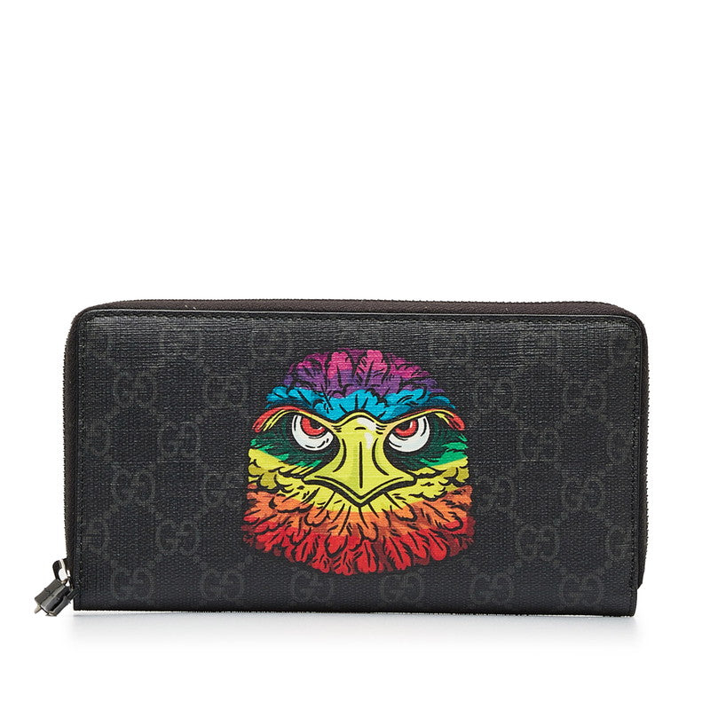 Gucci GG Supreme Eagle Zip Wallet Black