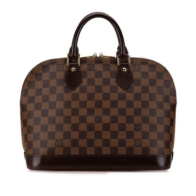 Louis Vuitton Damier Alma Handbag N51131 Brown PVC Leather in Great Condition