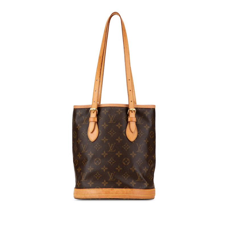 Louis Vuitton Monogram Petit Bucket PM Tote Bag